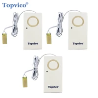 topvico 3pcs water leak detector sensor leakage alarm detection 120db alert wireless home security alarm system