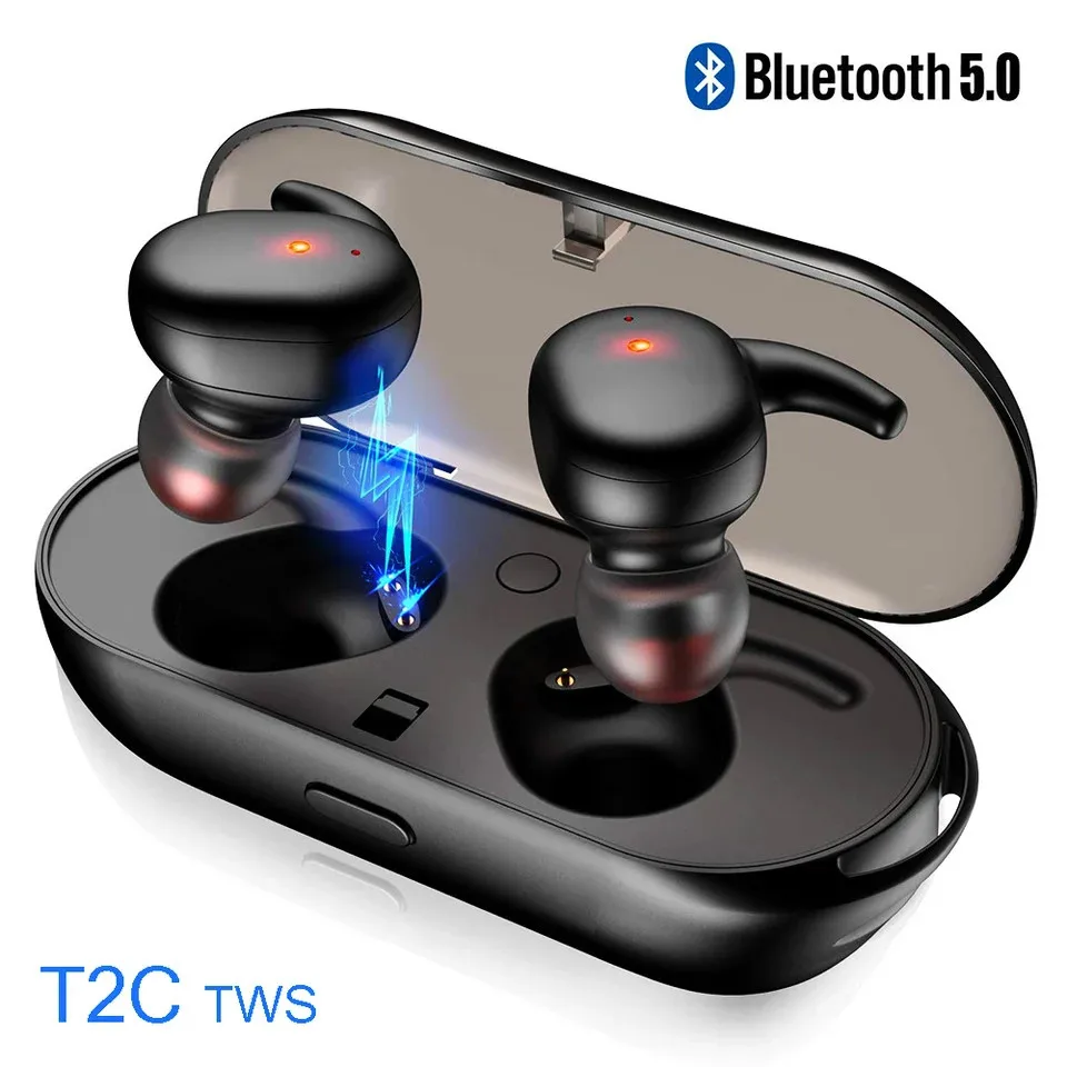 TWS Bluetooth гарнитура 5,0 мини беспроводной сенсорный офис спорта, питания, стерео Bluetooth, с зарядным устройством