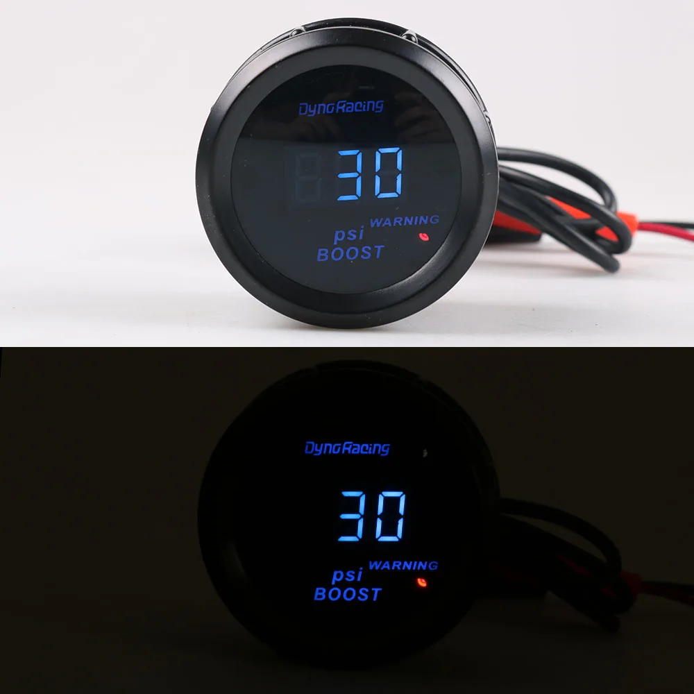 Dynoracing 2 &quot52 мм турбонаддув датчик-14 ~ 30PSI Синий цифровой светодиодный датчик BX101461 |