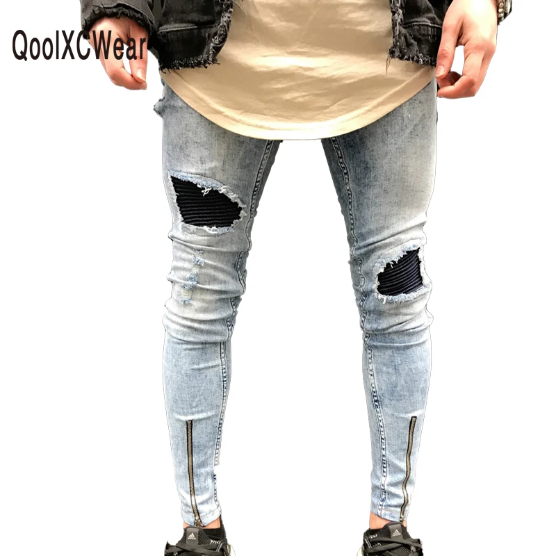 QoolXCWear джинсовые штаны популярная Снежинка беловатые мужские джинсы с