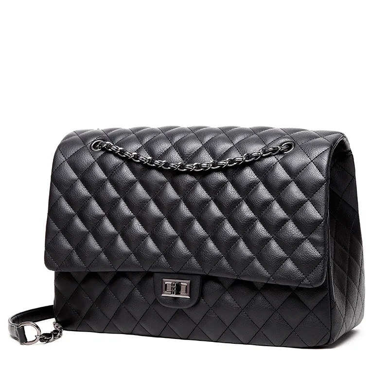 

Winmax Large Capacity Bag Women Office Chain Shoulder Bag Travel Luxury Handbags for Girls Leather Pu Quilted Bag Bolsa Feminina