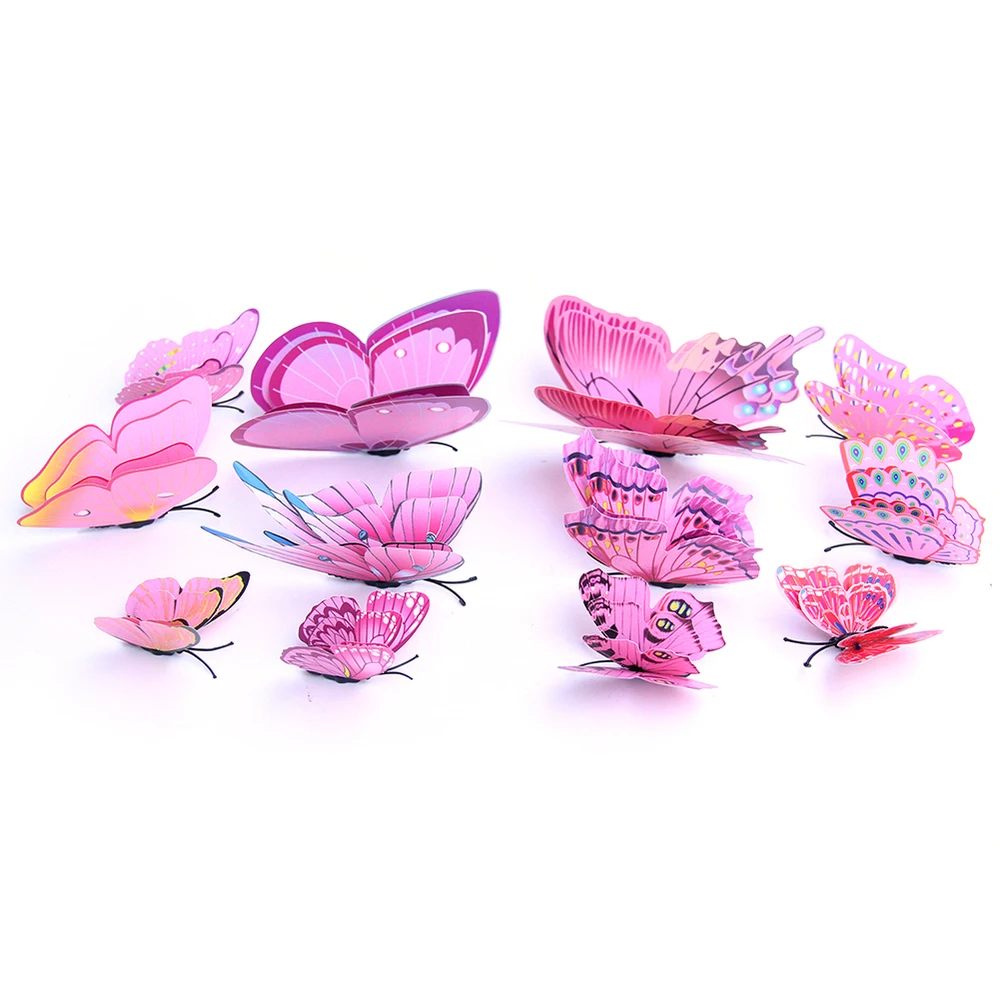 12 шт. магниты на холодильник 3D дизайн бабочки Переводные художественные наклейки