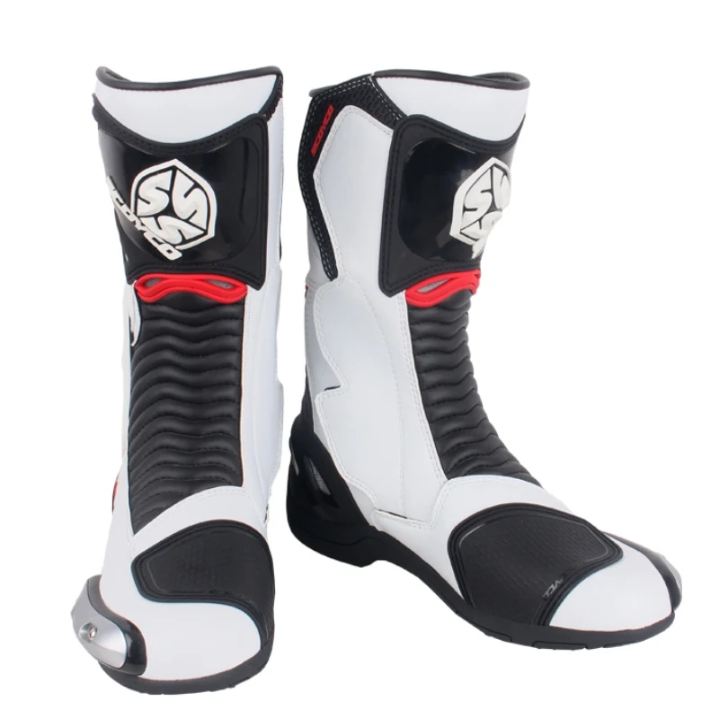Scoyco MR001 Moto Racing кожаные мотоциклетные сапоги обувь мотоцикл для верховой езды