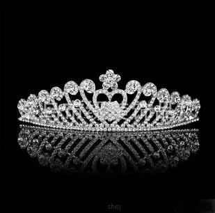 Головной убор Свадебные аксессуары для волос диадемы и Quinceanera Коронки украшения для волос Тиара Украшенные стразами Корона Люкс B15 ABC