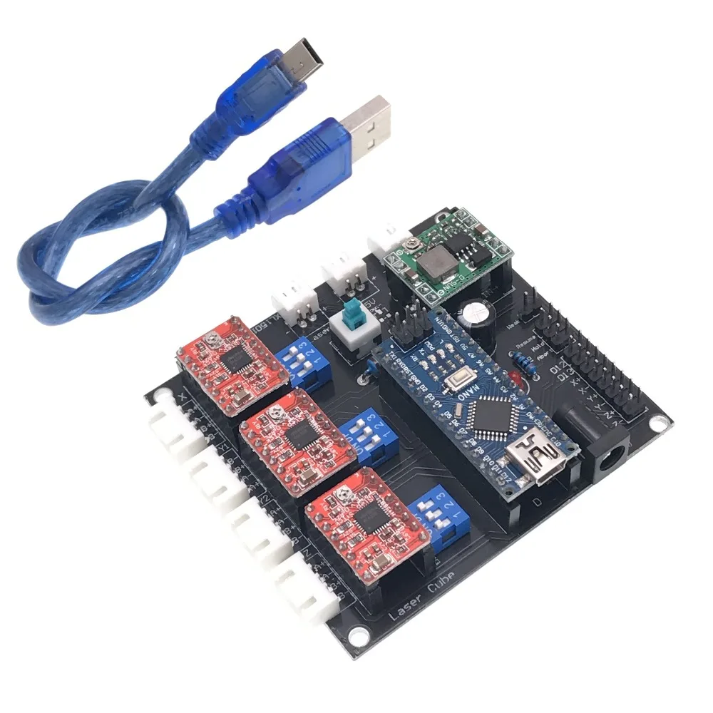 USB CNC 3 оси шаговый двигатель драйвер платы контроллера Лазерная плата для GRBL