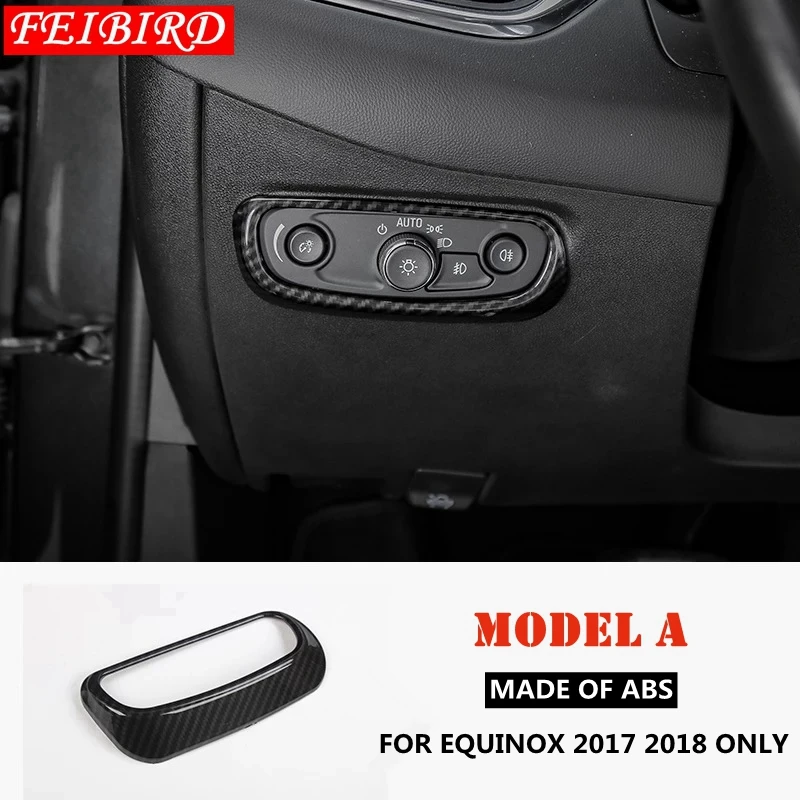 Внутренние молдинги из АБС углеродного волокна для Chevrolet Equinox 2017 2018 кнопки