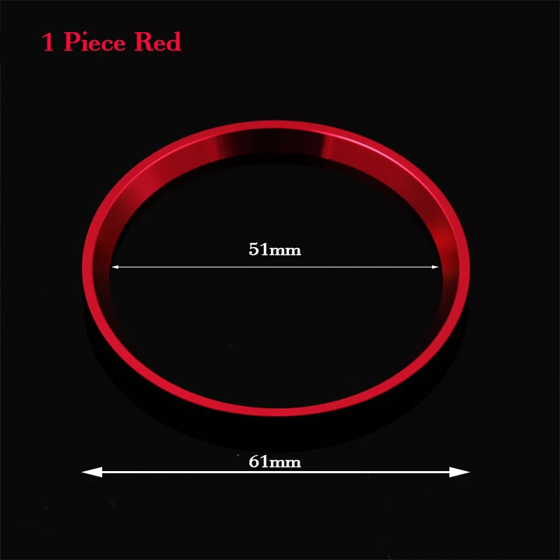 60mm-Red Автомобильный Стайлинг AMG для Mercedes W204 W205 W211 A B C E CLS GLE GLK SLK GLA CLA класс кольцо на руль наклейки аксессуары - Название цвета: 60mm-Red