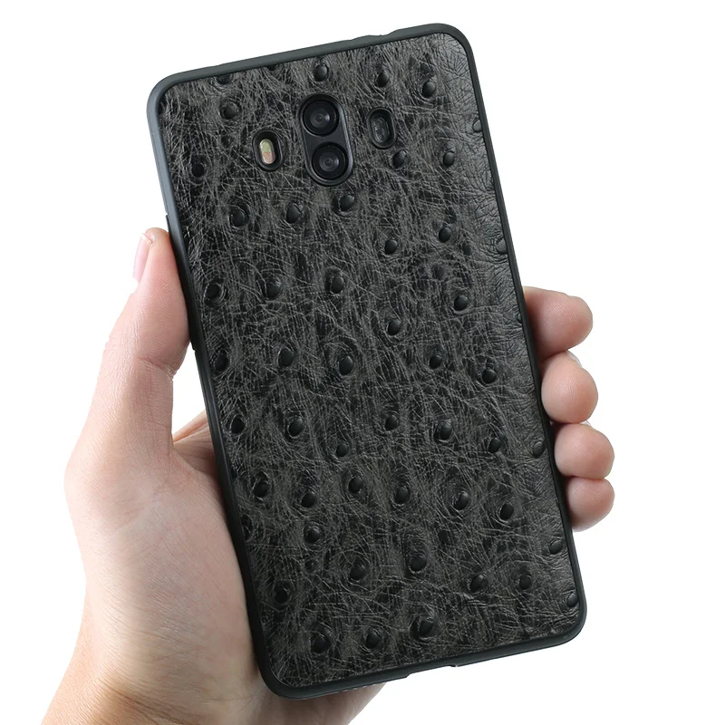 Фирменный чехол для телефона полностью завернутый в страусиное зерно Huawei Mate 20 10 9