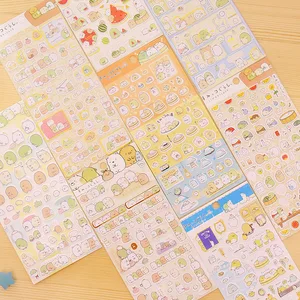 4 шт.лот Sumikko gurashi, бумажные наклейки, милый медведь, пингвин, кот, декоративный клей для дневника, письма, скрапбукинга, Канцтовары