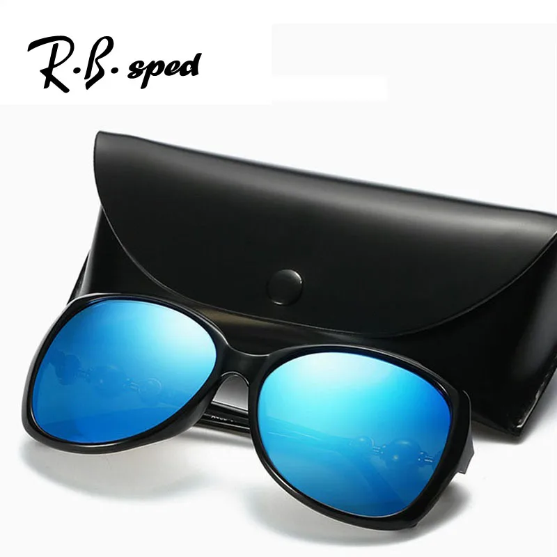 2017 Роскошные поляризованные солнцезащитные очки женские большие жемчужные