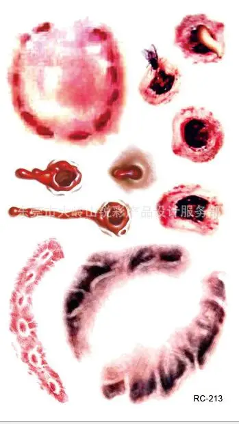 1 Шт. Творческий Хэллоуин Зомби вампир Шрамы Татуировки С Поддельными Парша Крови