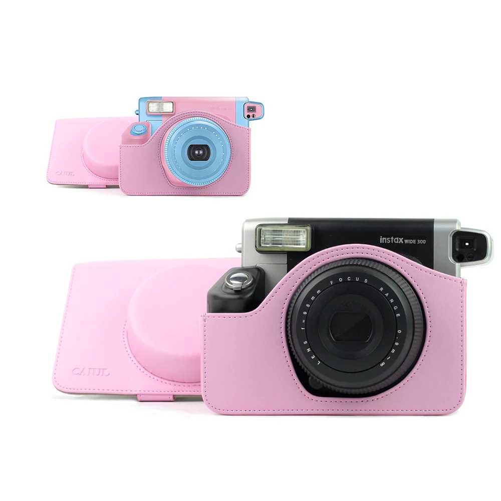 Мини сумка из искусственной кожи защитный чехол с плечевым ремнем для Fujifilm Instax Wide