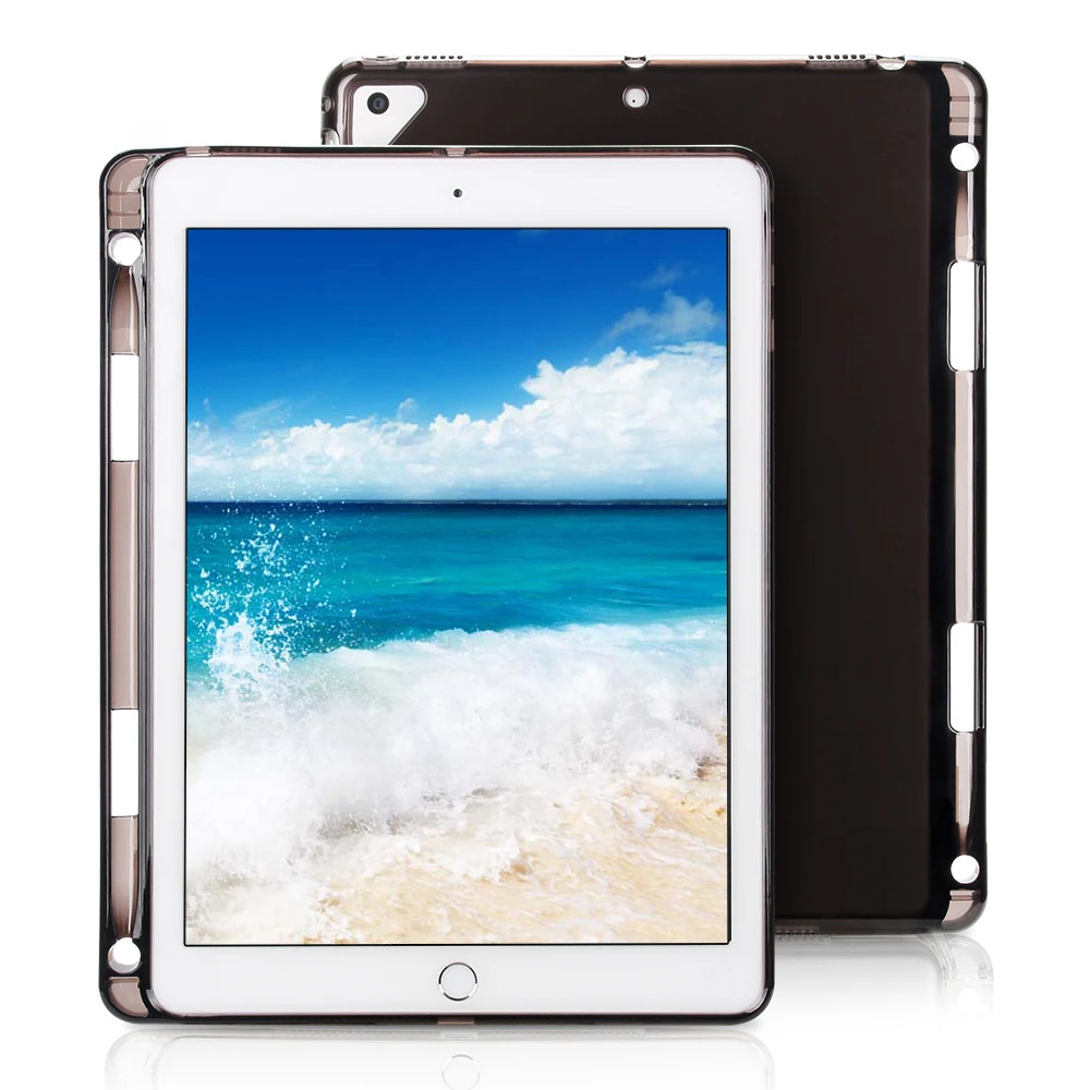 GOOJODOQ для iPad 10 2 2019 Чехол Pro 5 чехол с карандашом прозрачный кремний ТПУ мягкий