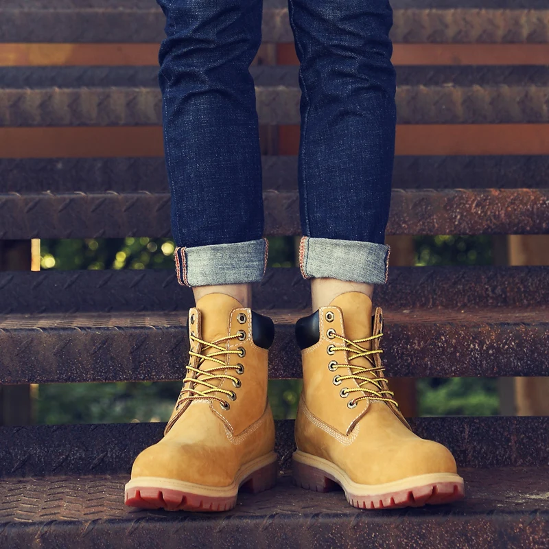 Мужские повседневные ботинки из натуральной кожи мужские Водонепроницаемые