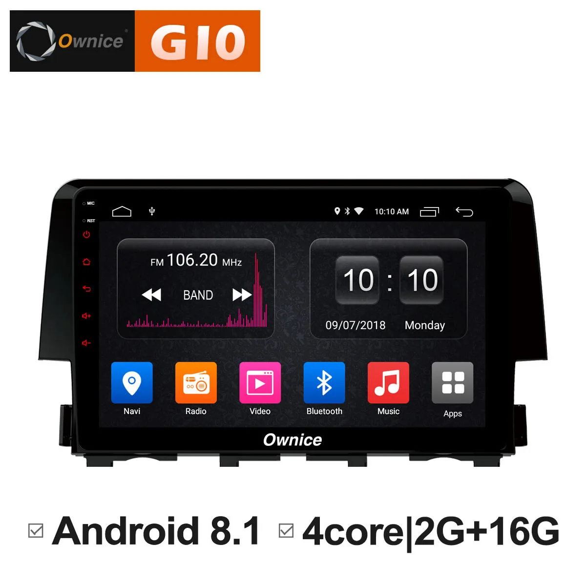 Ownice C500 + G10 Android 8 1 Octa core автомобильный DVD gps навигации игрока стерео для Honda Civic 2016 2017