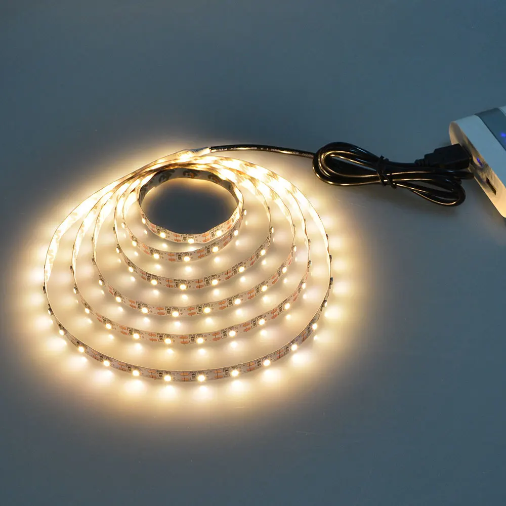DIY DC5V источник питания 3528 SMD USB Светодиодная лента светильник 50 см 1 м 2 3 4 5 для ТВ