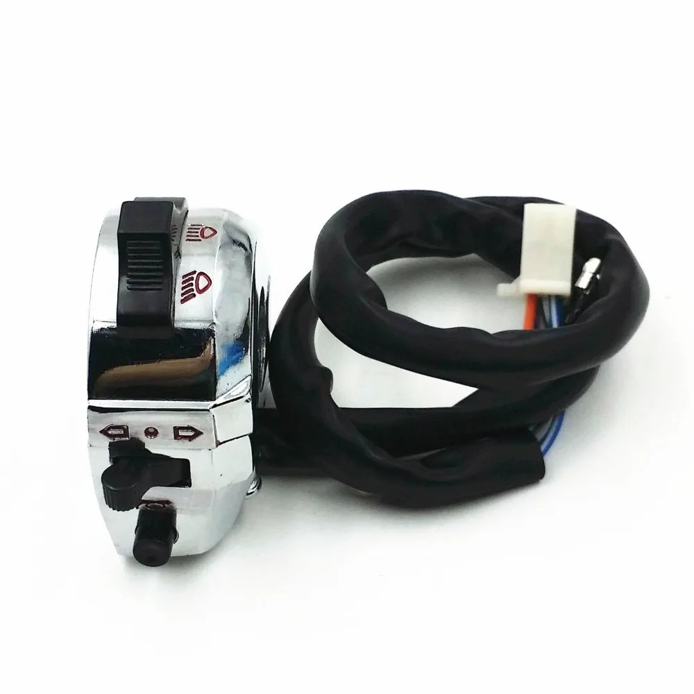 Motorcycle Control High/Low Beam Turn Signal Light Horn Left Switch Dirt Bike For Honda Yamaha Suzuki Kawasaki Chopper Touring | Автомобили