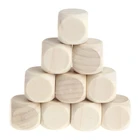 Деревянные кости пустое, 6 граней, 10 шт.компл.