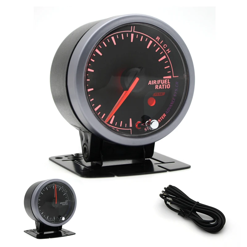 DRAGON GAUGE 60 мм Воздушный датчик соотношения топлива черный цвет двойной