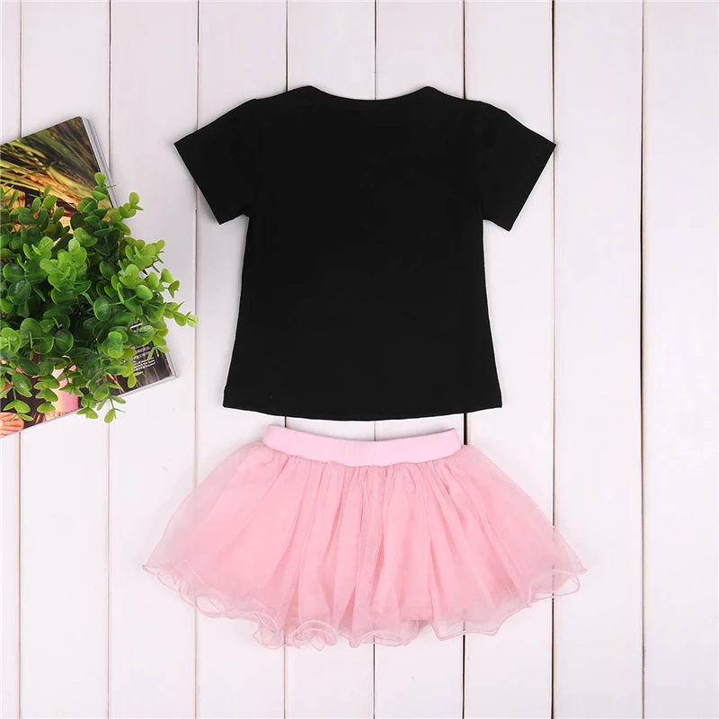 Милый комплект одежды из 2 предметов для маленьких девочек футболка с короной и