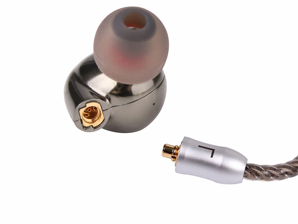 SIVGA SM001 двойные драйверы Проводные спортивные наушники Hi-Fi Стерео шумоподавление наушники с 3 сменными насадками+ 2 съемных MMCX