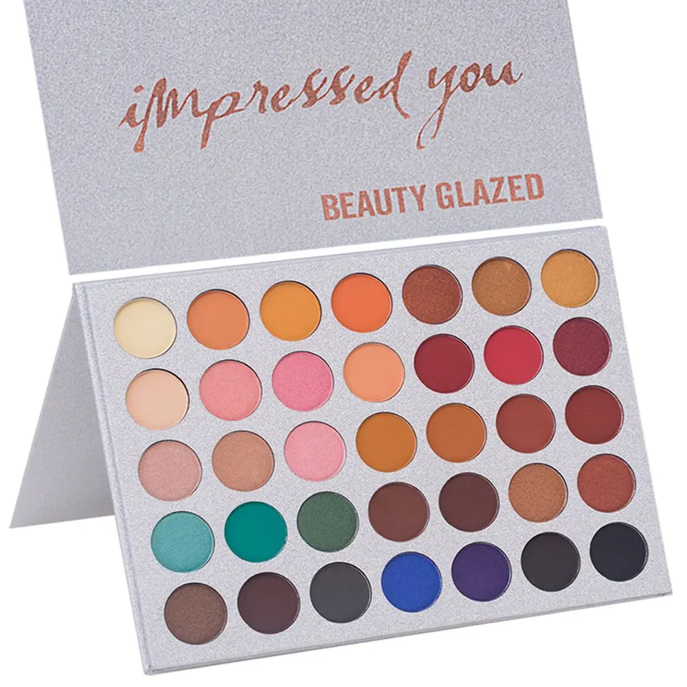 Beauty Glazed палитра теней для век 35 цветов нюдовые блестящие пигменты стильные