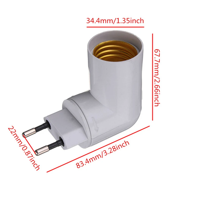 Патрон E27 с европейской вилкой огнестойкий контроллером включения/выключения