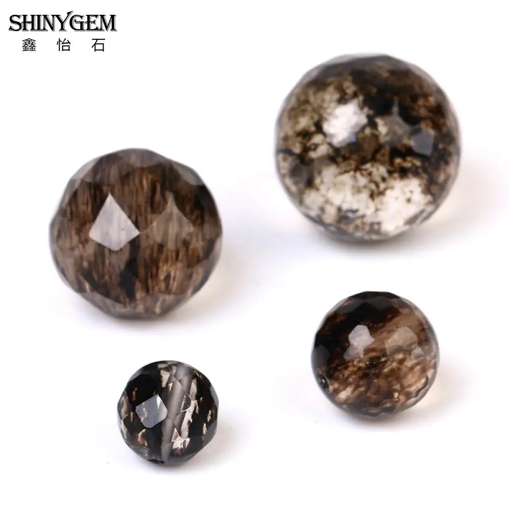 Черный Ограненный Кристалл Круглый Бусины 8 мм 10 14 16 DIY jewelry браслет Цепочки и
