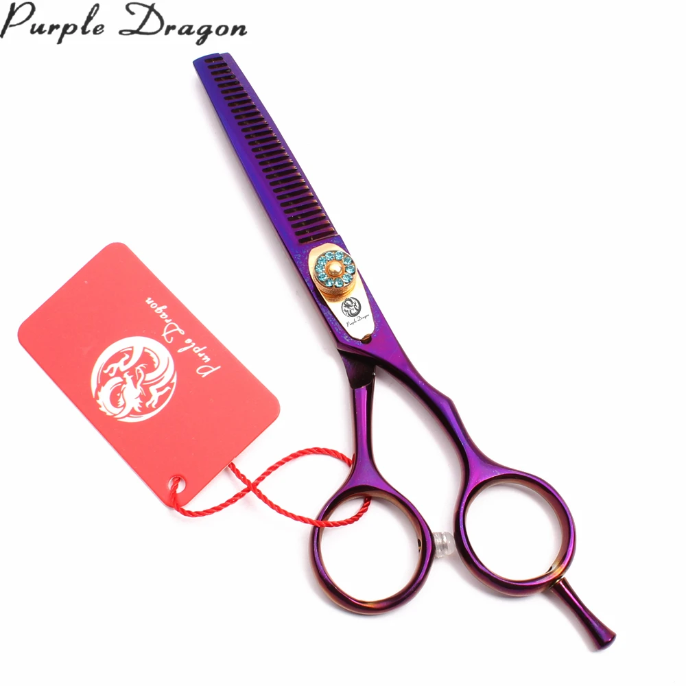 Парикмахерские ножницы 6 &quotJP из нержавеющей стали фиолетового цвета прямые