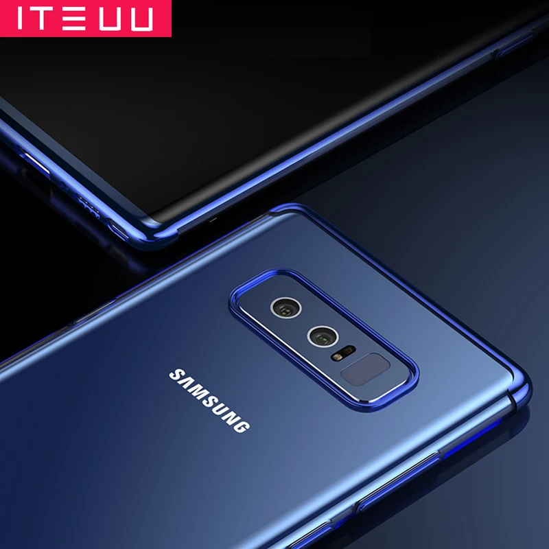 ITEUU TPU прозрачный чехол для телефона с гальваническим покрытием samsung Galaxy Note 8