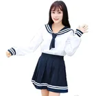 Японская униформа, Морской костюм для девочек, студентов, костюм с длинным рукавом, школьная униформа для женщин