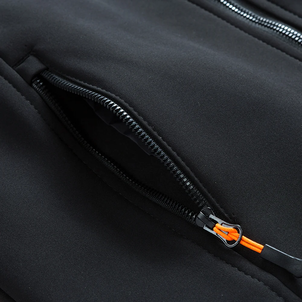 

Thicken Cotton Vest Windbreakers Waistcoats Spring And Autumn Hooded Plus Velvet Vest Zip pocket Slim Fit sleeveless Removable