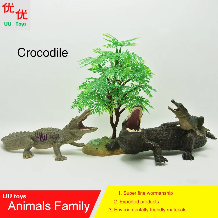 

Hot toys: Crocodile family pack Simulation model Animals kids toys children educational props Action Figures
