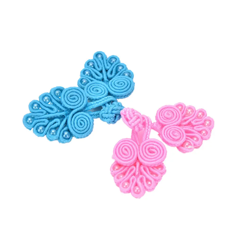 Новинка 2017 4 шт./лот зажимы китайской лягушки ручной работы крутящиеся с бусинами