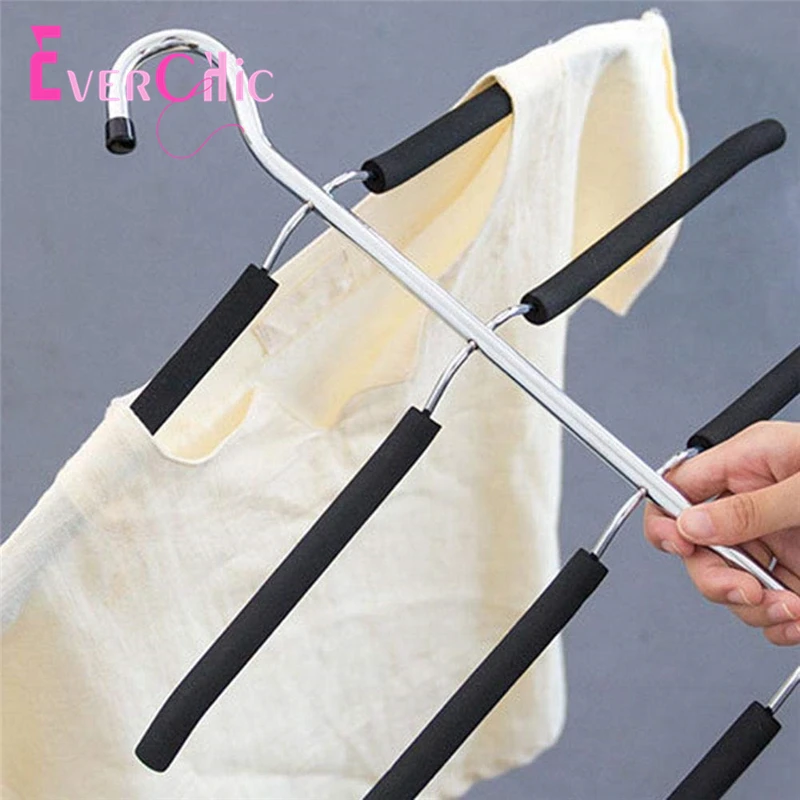 Нескользящие Многослойные вешалки из губки вешалка для одежды нержавеющей стали