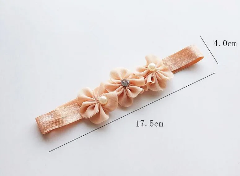 Детские головные уборы с 3 цветами Мягкая повязка на голову для малышей