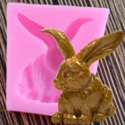 3D Кролик помадка силиконовая форма DIY День рождения инструменты для украшения торта для вечеринки Смола глина конфеты формы для шоколадной мастики