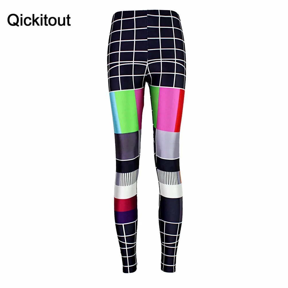 Многоцветные квадраты накладные сексуальные леггинсы модные популярные женские