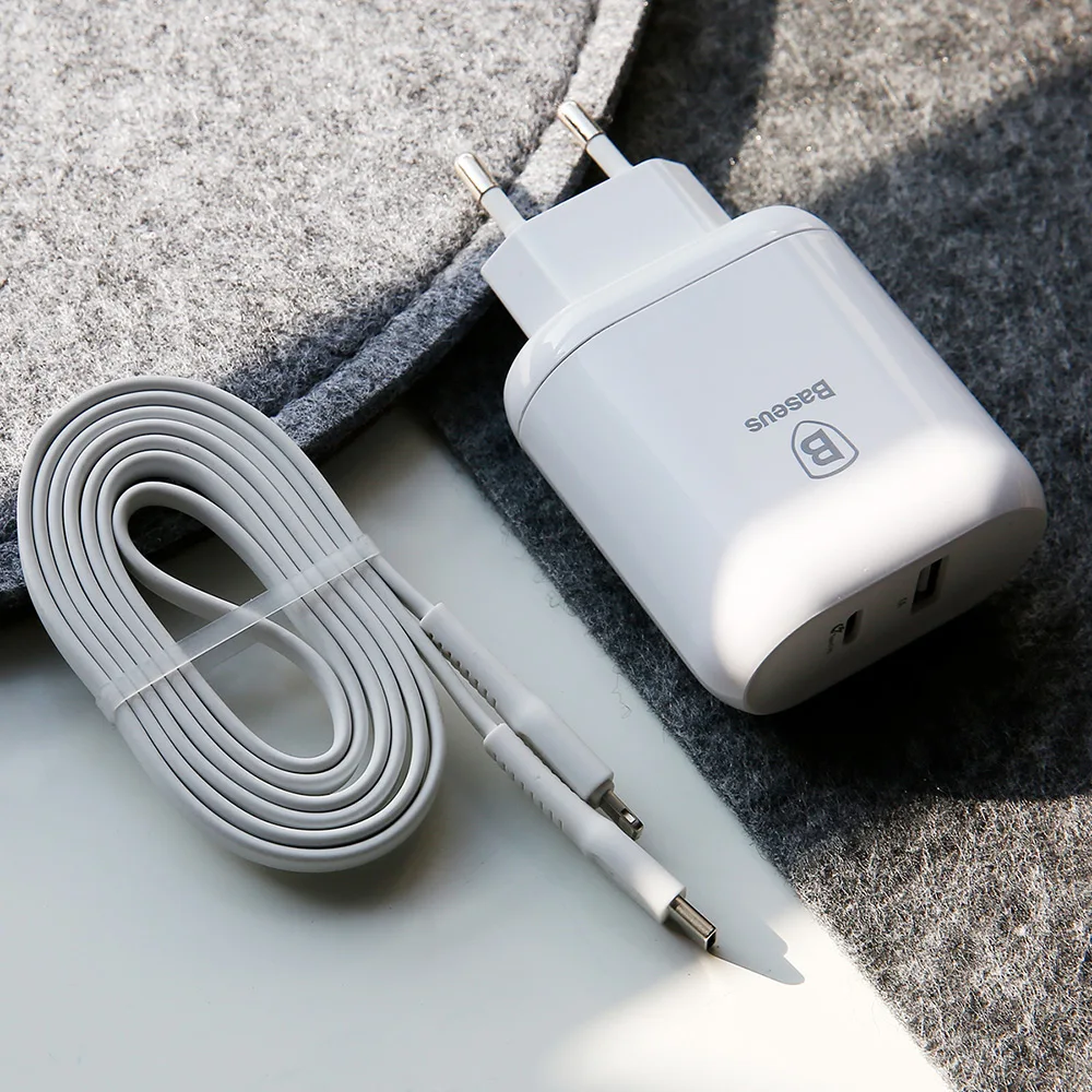 Baseus Bojure серия зарядный набор EU штекер для Xiaomi samsung IphoXS 32 Вт type C PD3.0 и USB быстрое