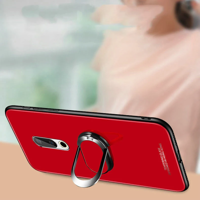 16 16 16 закаленное стекло Чехлы для Meizu 16 16th Plus чехол Магнитный палец кольцо автомобильный держатель чехол для Meizu16 16 Plus чехол Fundas