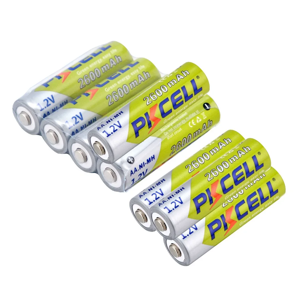 8 шт. перезаряжаемые батарейки AA 2600 мАч 1 2 в|bateria bateria|aa rechargeable batteryaa battery |