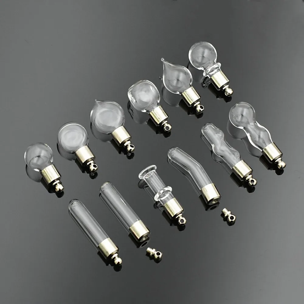 5 шт. винтовая крышка стеклянный флакон кулон миниатюрная бутылка для