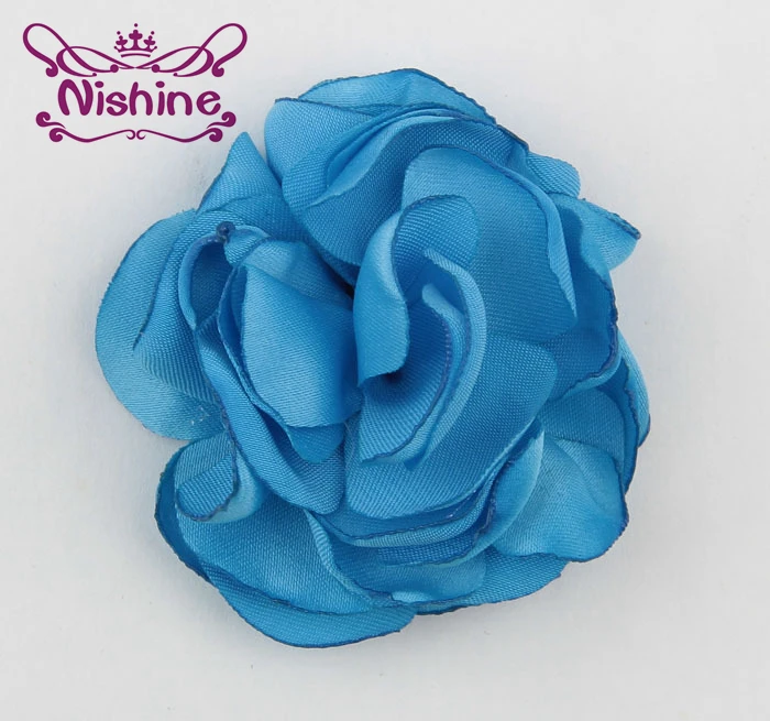 

Nishine 100pcs 2.4" Chic Burned Rosette Satin Rose Flower for DIY Kids Headwear Girls Hairpins Hair Accessories