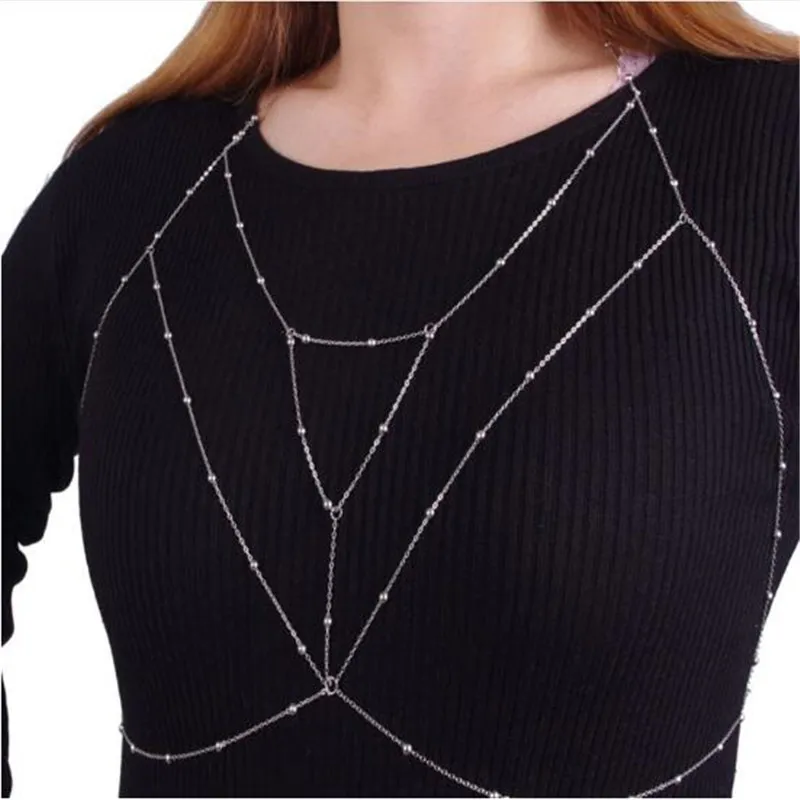 Новейшее ожерелье золотого и серебряного цветов цвет цепь из медных бусинок