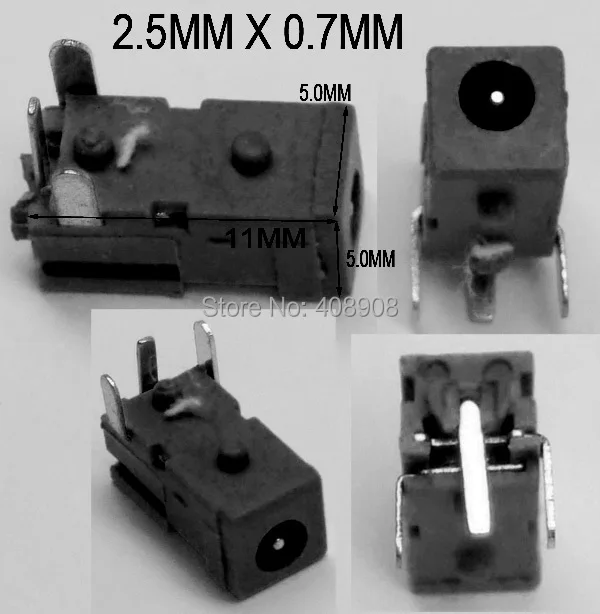 3PIN 2 5X0 7 мм гнездо постоянного тока cctv зарядное устройство разъем питания