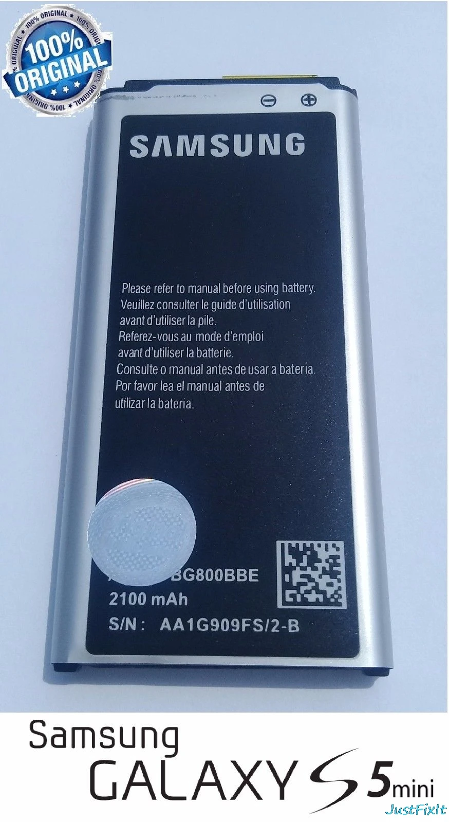 EB-BG800CBE 100% оригинальный сменный аккумулятор для samsung GALAXY S5 mini S5MINI SM-G800F G870a G870W