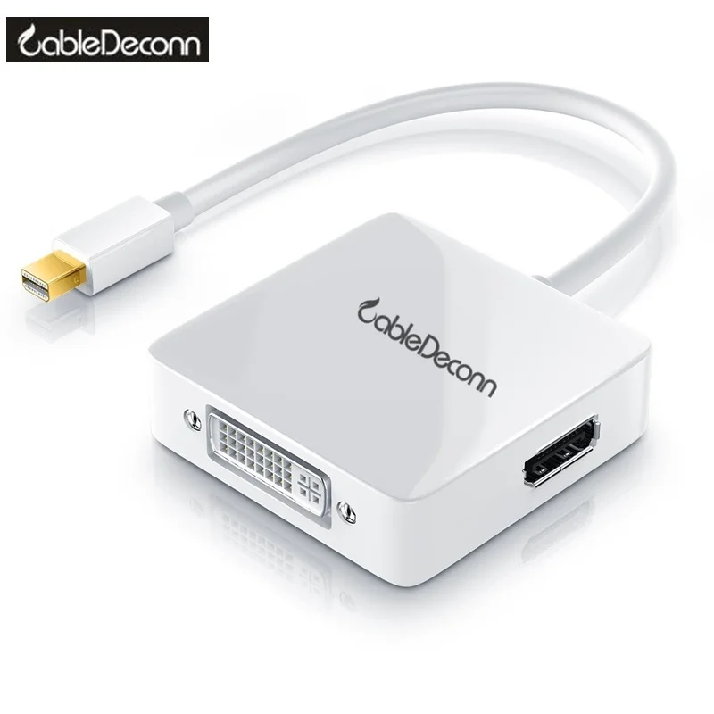 Мини дисплейный Порт Thunderbolt к HDMI DVI преобразователь дисплейного порта Кабель