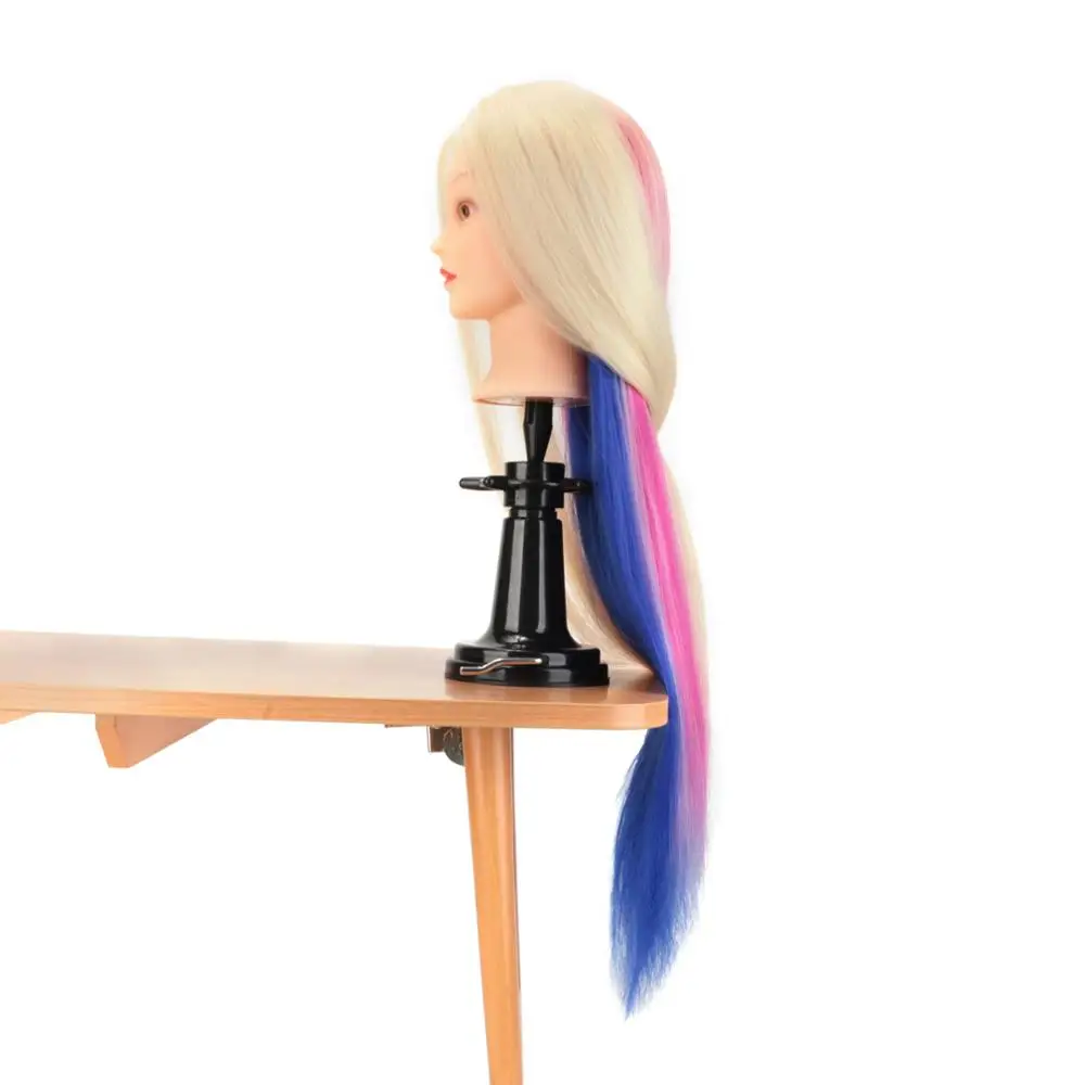 Professional Wig Stand Suction Base Training Mannequin Head Tripod Desk Table Clamp Sucker Holder Black | Шиньоны и парики