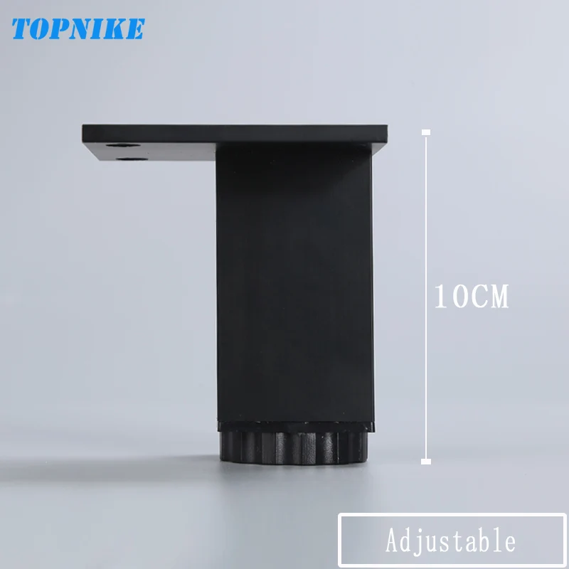 Adjustable-10cm TOPNIKE 4 шт/лот серебряные ножки шкафа из алюминиевого сплава настраиваемая высота квадратная регулируемая нога стола ТВ ножки шкафа - Цвет: Adjustable-10cm
