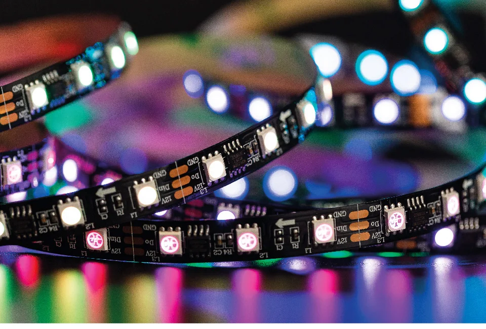 WS2811 цветных(RGB) светодиодных лент 5050 SMD адресуемый 30/48/60/96/144 светодиодов/m Led Пиксели внешний 1 Ic Управление 3 светодиода Нормальный/яркий 5 м DC12V